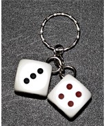 Pair of dice keychain New old stock - £2.99 GBP