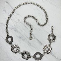 Chunky Animal Print Silver Tone Metal Chain Link Belt OS One Size - £15.76 GBP