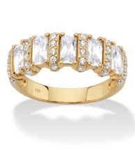  Baguette-Cut Cubic Zirconia Anniversary Band - £23.50 GBP