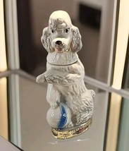 Vintage 1970 Jim Beam&#39;s White Poodle &quot;Penny&quot; Decanter Bottle Regal China... - $19.79