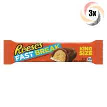 3x Packs Reese&#39;s Fast Break Peanut Chocolate King Candy 3.5oz | Fast Shi... - $19.05