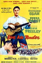 1956 Love Me Tender Movie Poster 11X17 Elvis Presley Debra Paget Clint Reno  - £9.15 GBP