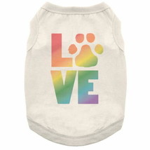 Love Paw Ombre Dog T-Shirt  Off-White  M - $8.89