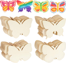 WHQXFDZ 40 Pieces Butterfly Unfinished Wooden Butterfly Blank Wood Butterfly Sha - £14.46 GBP