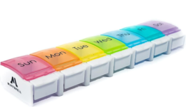 Pill Organizer Weekly, 7 Days Medicine Holder Container Box for Travel - £9.37 GBP