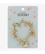 Studio Ghibli My Neighbor Totoro Sakura Blossom Charms Icon Gold Tone Br... - £16.07 GBP