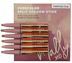 Mally Evercolor Split Shadow Sticks 6pc Set Cafe Latte/Tip Taupe/Warm Smoke - $29.21