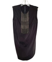 Brunello Cucinelli Silk Beaded Sleeveless Top Sz S Made in Italy Eggplant Purple image 8