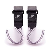 Mighty Buggy Hook For Stroller, Wheelchair, Rollator, , 2 Pack, Black/ - £23.97 GBP