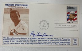 Roger &quot;Doc&quot; Cramer Signed Autographed Roberto Clemente Vintage First Day Cover F - £31.97 GBP
