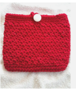 HANDMADE Crochet Red Sparkle Clutch Acrylic - $278.01 MXN