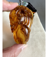 100% Natural Burmese Amber Myanmar Amber necklace pendant Rui Meditation... - $422.00 CAD