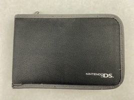 Nintendo DS Black and Gray Carrying Case Side Zipper 7.75&quot; 5.25&quot; 1.5&quot; - $5.00