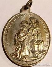 1.75&quot; RARE 1896 LARGE Medal Antique Saint Rose Of Lima crowned by Angel ... - £156.59 GBP
