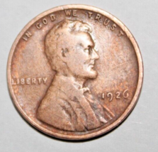 1926  penny, No mint mark, L rim error, 9 &amp; 6 dies - £152.34 GBP