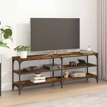 Industrial Wooden Large Rectangular 3-Tier TV Cabinet Stand Unit Metal Frame - £62.50 GBP+