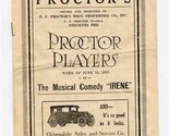 Proctor Players Program Musical Comedy IRENE in Troy New York - $21.78
