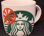 Starbucks 2017 White w/ Green Mermaid Siren &amp; Red Spin Wheel 14oz Coffee... - £23.22 GBP