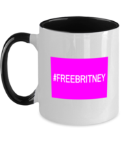 Britney Mugs #FREEBRITNEY Fluro Block,  Free Britney Movement Black-2T-Mug  - £14.57 GBP