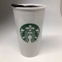 Starbucks 2011 Ceramic Tumbler 12 oz To Go Cup Travel Mug & Lid MERMAID - $15.67