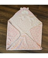 Carters Just One You Pink Hooded Hood Giraffe Baby Girl Blanket Security Lovey - $59.39