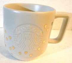 Starbucks 1 Coffee mug  Love Gold Heart  cup 12 oz MIT 2017 sku 11078480... - £139.45 GBP