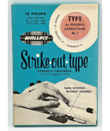 Vintage Wallace Strike-Out-Type Typrewriter Correction Tabs NIB SKU U217 - £15.73 GBP