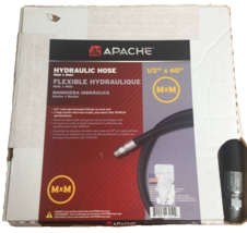 Hydraulic Hose 1/2&quot; x 60&quot; 2-Wire Male-To-Male 3500-PSI Black - Apache 98... - $29.69