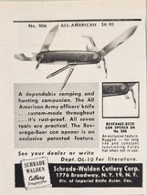 1955 Print Ad Schrade-Walden Cutlery All American Pocket Knives New York,NY - £7.31 GBP