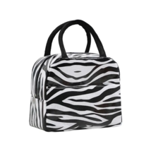 Portable Insulated Lunch Box Bag - New - Zebra Print - $14.99