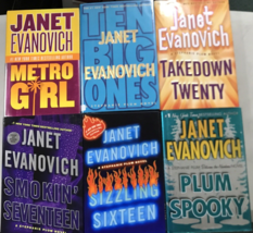 Janet Evanovich Hardcover Ten Big Ones Takedown Twenty Smokin Seventeen Metr  X6 - £22.94 GBP