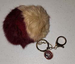 Florida State FSU Faux Fur Pouf Pom Pom Key Chain - £7.69 GBP