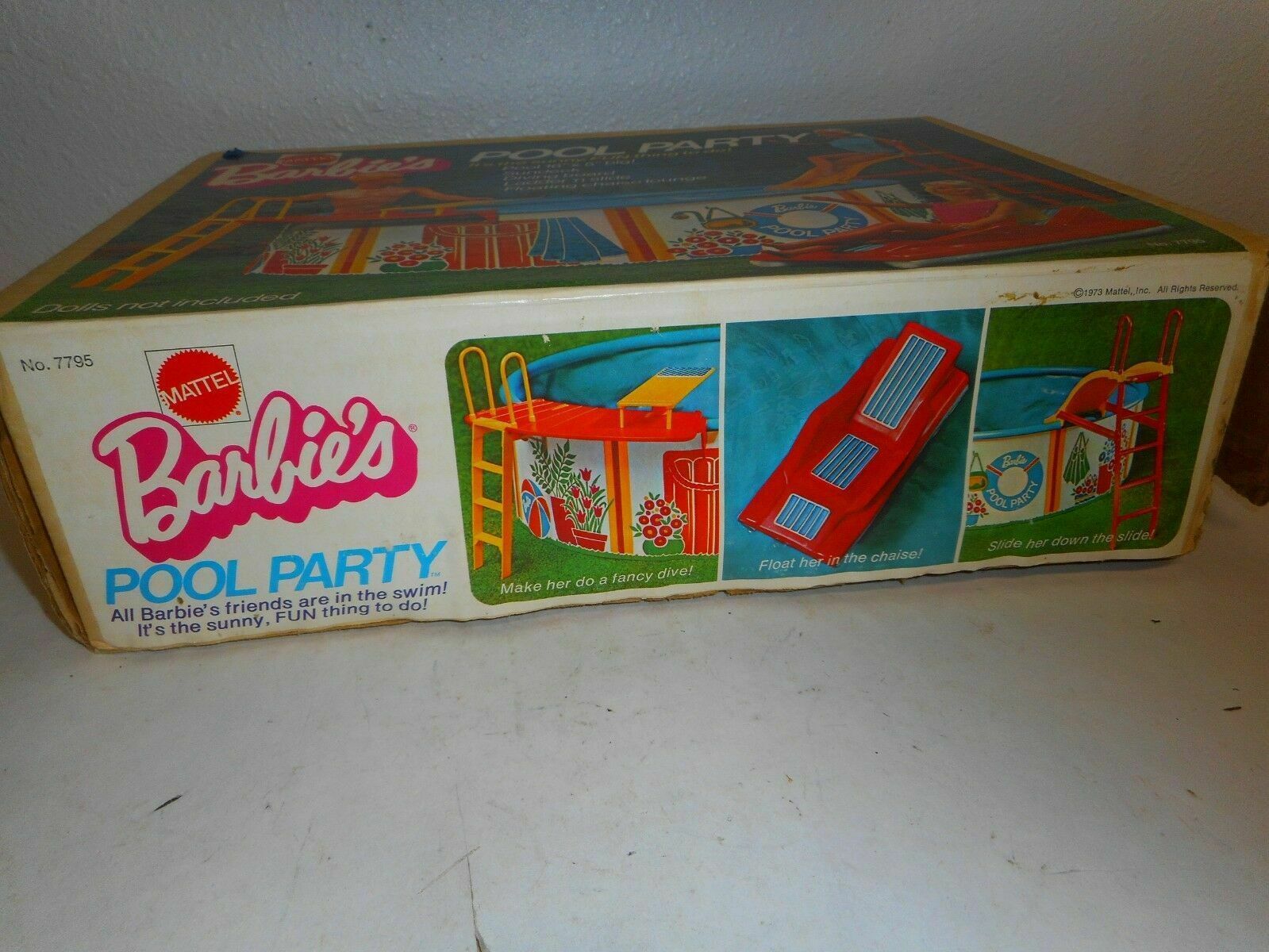 Vintage Mattel 1973 Barbie's Pool Party with Box No. 7795 missing a few parts Item image 5