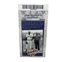 San Diego Padres 2003 LA Dodger Ticket Stub Qualcomm Jack Murphy Willie ... - £10.65 GBP