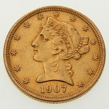 1907-D Gold Liberty Halb Adler IN About Handgehoben Zustand - £613.07 GBP