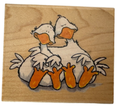Penny Black Rubber Stamp Loving and Huggin Duck Couple Animal Best Frien... - £17.62 GBP