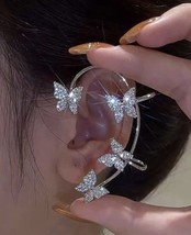 Piece Unique Ear Wrap, No Piercing Butterfly Ear Cuff - £4.86 GBP