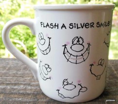 Vintage Flash a Silver Smile Mug Braces Dentist 3.5&quot; Hallmark 1985 - £10.90 GBP