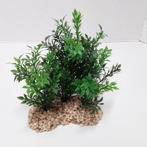 Aquarium Foreground Plant 9&quot; Plants Small Leaf Green Leafy Rock Base Artificial - £20.01 GBP