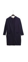 Eileen Fisher Sweater Womens XS Navy Blue Hooded Duster Cardigan Oversized  - $29.69