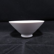 Footed Cone Modern Soy Sause Dipping Bowl White Ceramic - £7.92 GBP