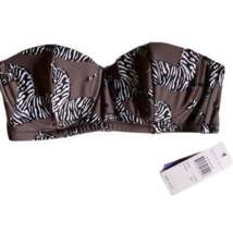 Radio Fiji Womens Bella Bustier Bikini Swim Top Multicolor Zebra Print S... - £15.62 GBP