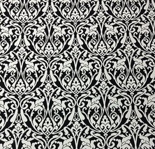 Outdura Mortiz Mica Black Floral Damask Outdoor Indoor Fabric By Yard 54&quot;W - £12.32 GBP