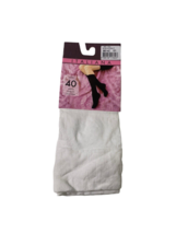 NEW ITALIANA White  Knee High Trouser Socks MICRO 40 - $12.16