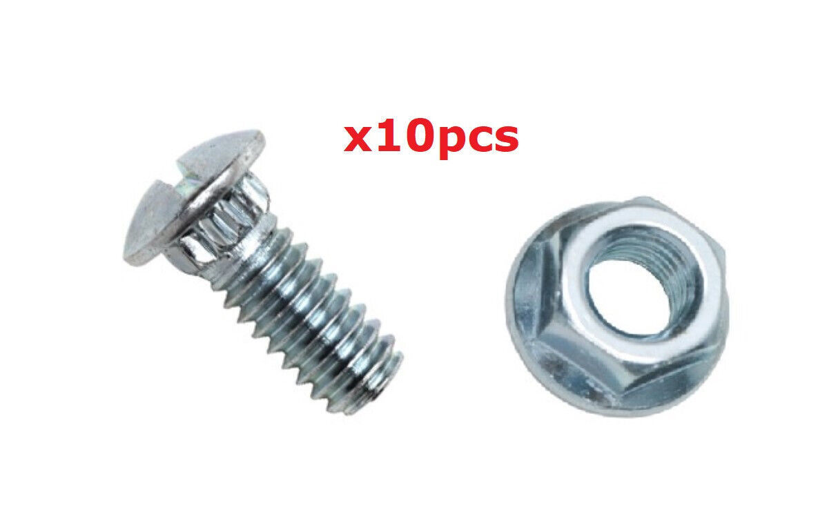 Garage Door Track Bolt and Serrated Flange Nut 1/4&quot; x 5/8&quot; 10pcs - $7.14