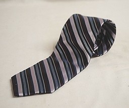 Vintage Jones New York Men&#39;s Necktie 100% Silk Tie 58&quot; RN 121148 Striped... - $7.91
