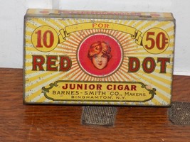 Vintage Tin Red Dot Junior Cigar Empty Tin - $1,046.62 MXN