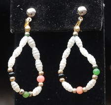 Seed Bead Earrings Pierced Jewelry Vintage - $6.92