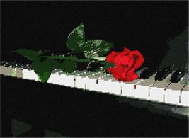Pepita Needlepoint kit: Rose On Piano, 14&quot; x 10&quot; - £68.01 GBP+