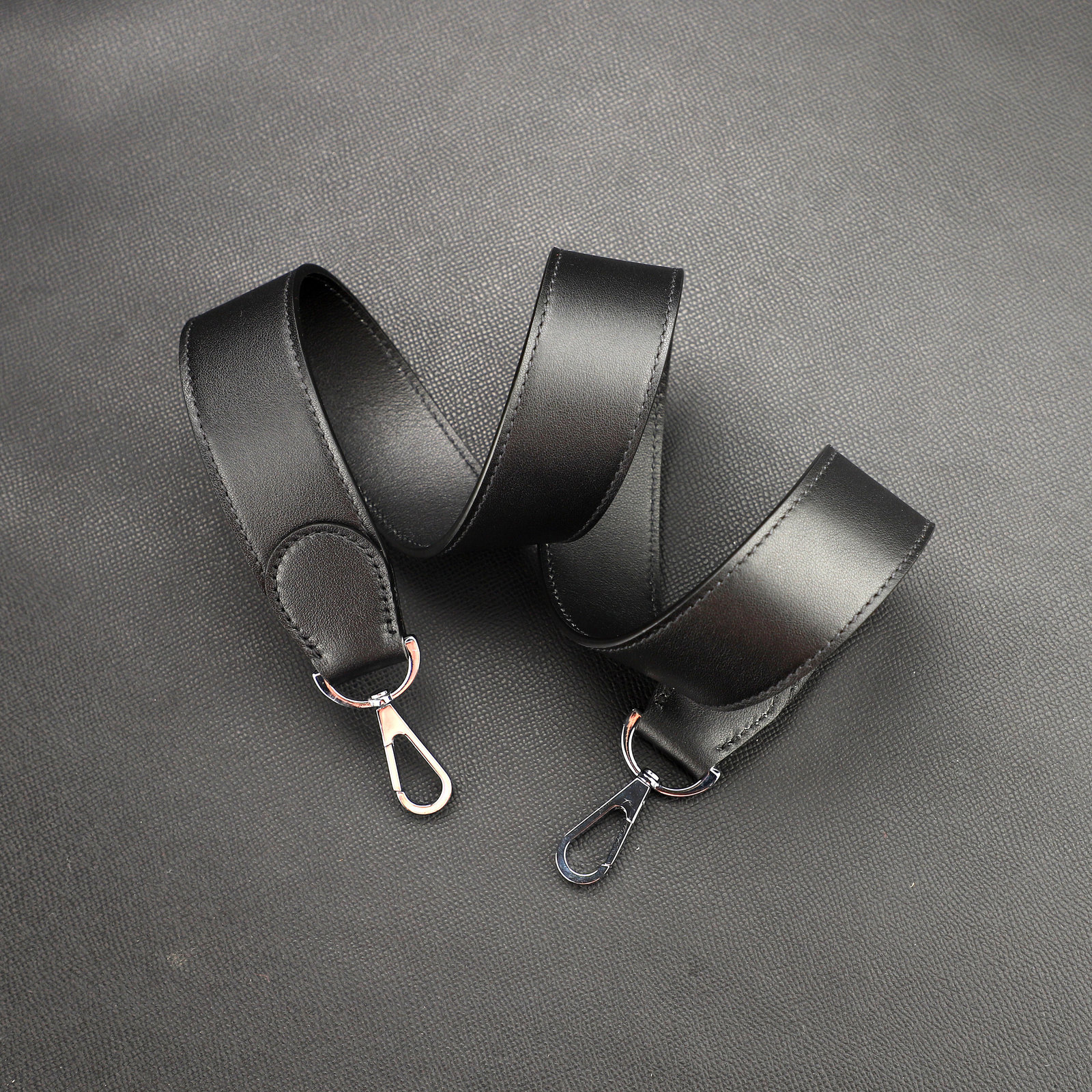 Black swift leather 38mm wide kelly bag shoulder strap,Etoupe swift leather kell